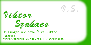 viktor szakacs business card